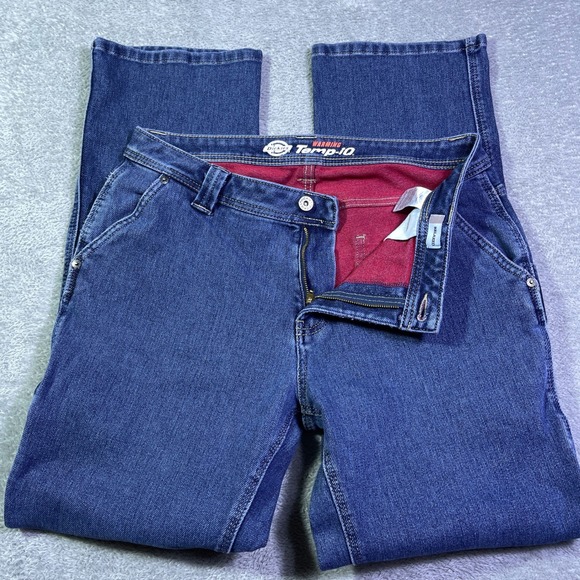 Dickies Temp-iQ Relaxed Fit Pant Women's Blue Jeans Straight Leg Size 10 Regular - Picture 2 of 16